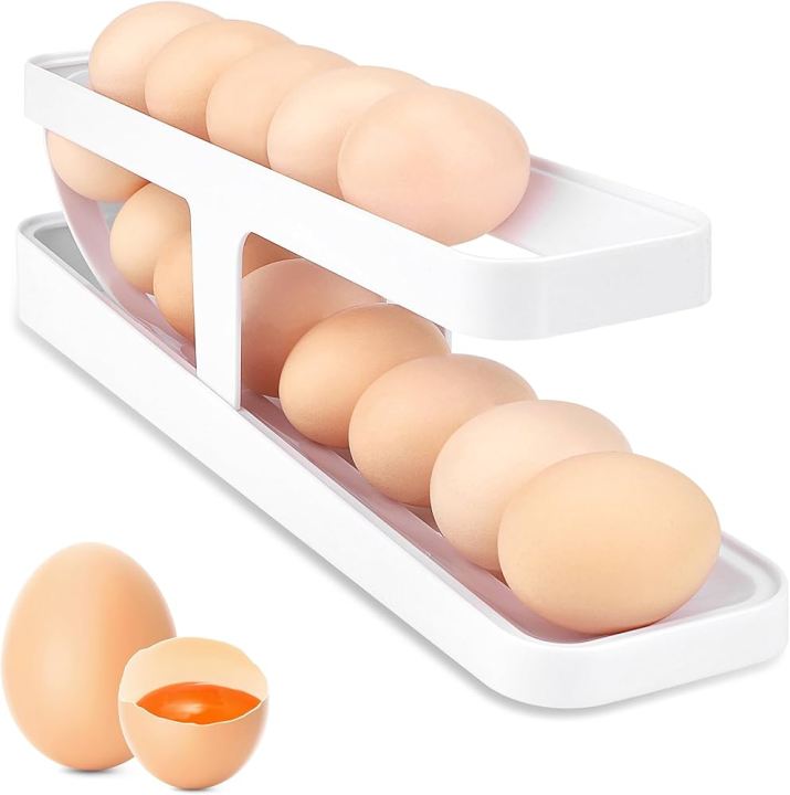 CloudTab%20Automatic%202-Tier%20Rolling%20Egg%20Dispenser%20For%2012-14%20Eggs%20Roll%20Down%20Space-Saving%20Gravity-Fed%20Design%20Durable%20Storage%20Solution%20for%20Refrigerator%20Pantry%20Kitchen%20Double-Layer%20Egg%20Holder%20-%20Image%203