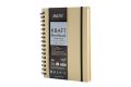 BRUSTRO Toned Paper - Kraft Sketchbook | A5, 100 GSM | 100 Sheets/200 Pages |Wiro Bound, Spiral, Premium,Acid-free Paper, Ideal for Dry media, Mandala Art, Graphite, Charcoal, Colour pencils, Gel pens.