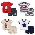 Summer Boys Clothes Suit Baby Girl Outfits 100% Cotton Top+Pant 2PCS Set Infant Newborn Clothing 6 9 12 18 24 Month. 