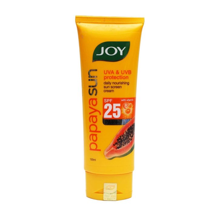 Indian product Skin care JOY papaya sun screen cream UVA & UVB protection used for male/female - 120 ml