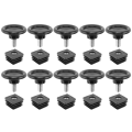 10 Sets 45mm Base Dia Adjustable Leveling Foot 25mmx25mm Square Tube Insert Kit. 