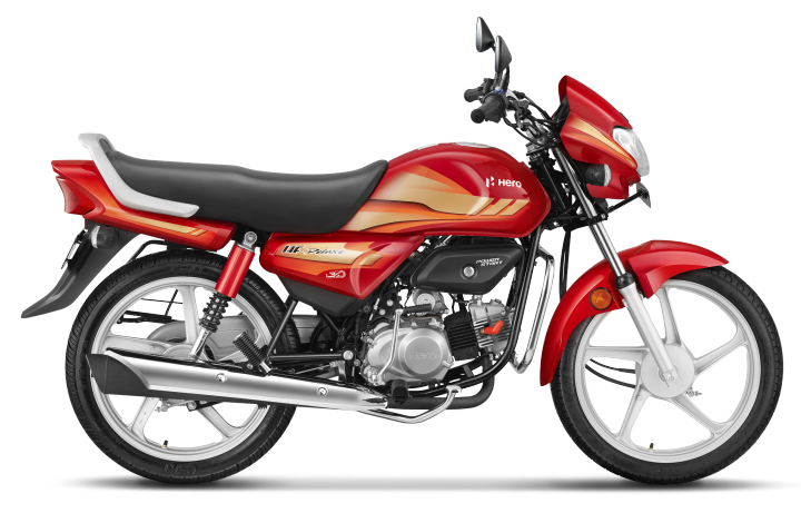 HF DELUXE BS4 TUBELESS Candy Blazing Red Hero Motorcycle
