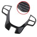2X Carbon Fiber Steering Wheel Cover Trim Frame Sticker Car Accessories for Ford Ranger Everest Endeavour 2015+. 