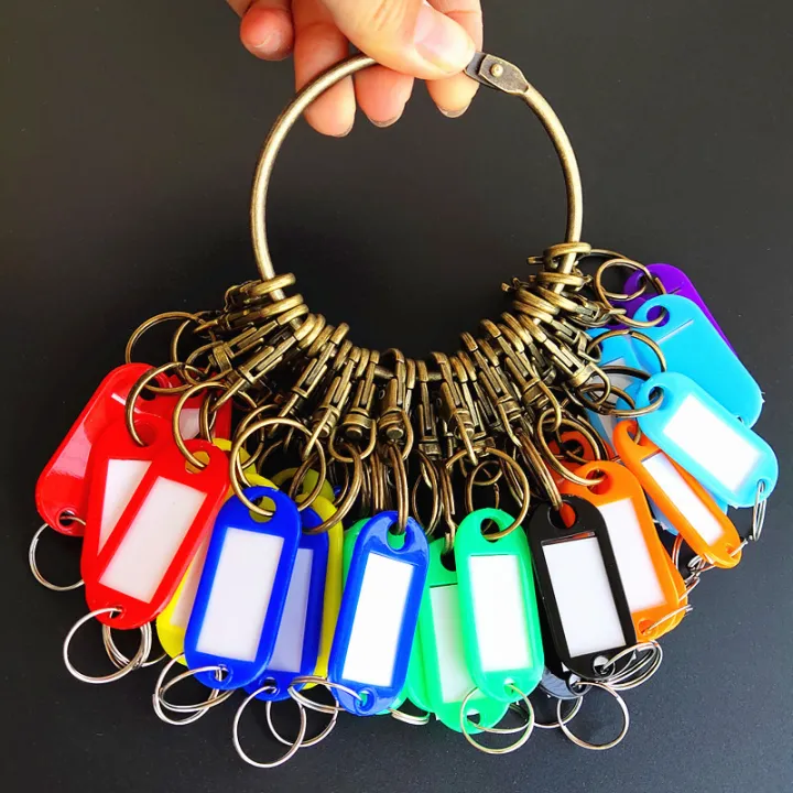 Stainless%20steel%20keychain%20management%20plate%20easy%20to%20pick%20lobster%20buckle%20hook%20mark%20classification%20card%20hand-held%20landlord%20big%20key%20ring%20-%20Image%207