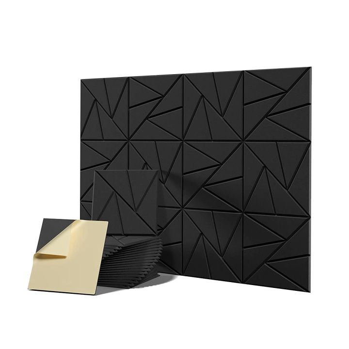 12Pack%20Acoustic%20Foam%20Panels%20Sound%20Proof%20Foam%20Panels%20with%20Self-Adhesive,%2012X%2012X%200.4Inch%20White%20-%20Image%202