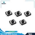 5pcs Switches B3F-4055 Square Head Momentary Push Button Switch 12x12x7.3mm 4P 4Pin On Off Panel Momentary Tactile Tact Push Button Switch Self Reset DIP Push Switches.
