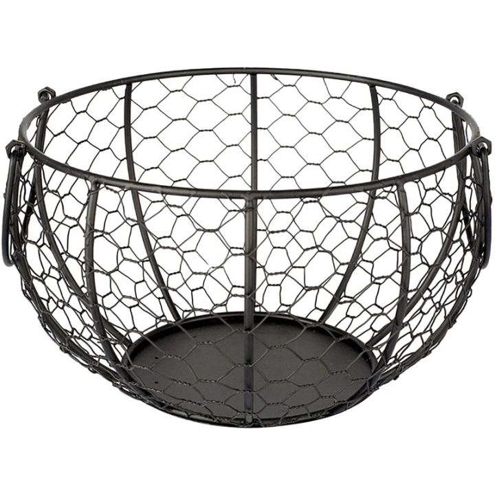 Egg%20Basket,%20Wrought%20Wire%20Restaurant%20Basket,Kitchen%20Hen%20Decor%20(White)%20-%20Image%209