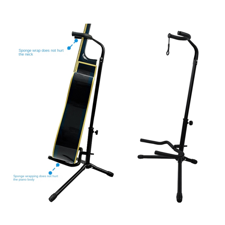 Metal%20Floor%20Guitar%20Stand%20with%20Tripod%20Holder%20for%20Acoustic%20Electric%20Guitar,%20Guitar%20Accessories%20-%20Image%202