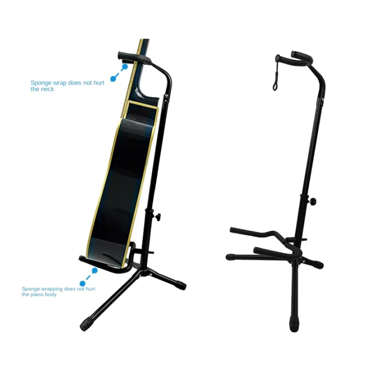 Metal%20Floor%20Guitar%20Stand%20with%20Tripod%20Holder%20for%20Acoustic%20Electric%20Guitar,%20Guitar%20Accessories%20-%20Image%202