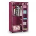 2 Door Storage Wardrobe Foldable and Movable Cloth/Fabric Wardrobe with Zip Up Collapsible Cupboard. 