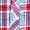 Sky Blue and Red Cotton Shirt for Men.