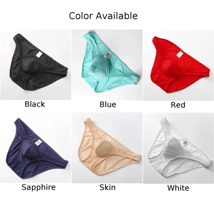 Cool%20Ice%20Silk%20Low-rise%20Underwear%20Men's%20Solid%20Smoth%20Seemless%20Briefs%20Soft%20Bugle%20Pouch%20Panties%20Comfortable%20Breathable%20Bikini%20-%20Image%206