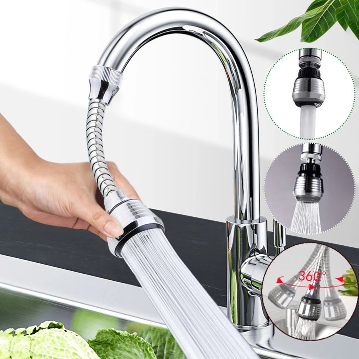 360 Degree Adjustment Kitchen Faucet Extension Tube Bathroom Extension Water Tap Water Filter Foam Kitchen Faucet Accessories-the Asia Express