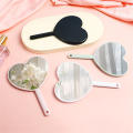 Heart-shaped Handheld Mirror Trendy Handheld Portable Makeup Mirror Plastic Heart Mirror for Beauty Routine Makeup Application Personal Grooming Female Users Gift Item. 