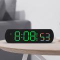 Modern Design LED Clock Easy-to-Set -Powered Wall-Mountable Digital Clock Compact Multifunctional Temperature Clock for Home Office Bedroom Accessory Travel Essential Student Gadget Cooking Timer. 