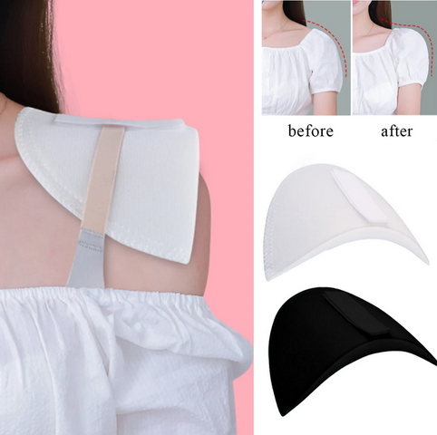 1/2Pairs Soft Padded Shoulder Padding Encryption Foam Shoulder Pads for Blazer T-shirt Clothes Sewing Accessories