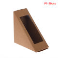 20Pcs Sandwich Packaging Box Toast Baking Pastry Packaging Sandwich Wrapping Paper Boxes Paper Pastries Bread Container Demoo.