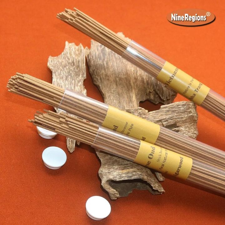 【Daily Necessities For Anyone Store】50sticks natural aromatic authentic Vietnam oud incense sticks agar oudh incenso Nha Trang Aloes wood chips home fragrance