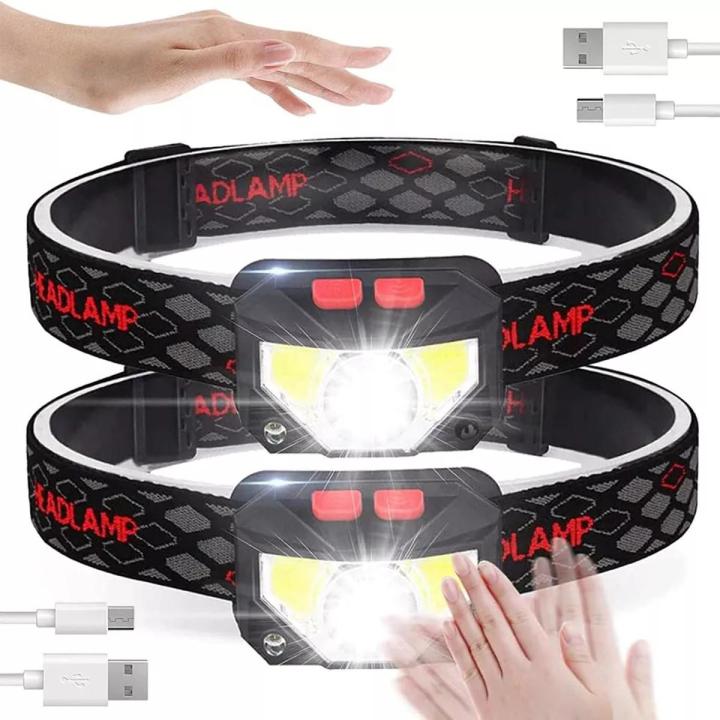Rechargeable High Power Motion Sensor Multiple Modes Water Resistant Headlamp For Riding, Camping, Maintaining & Night Fishing