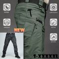 Men Casual Cargo Pants Elastic Classic Outdoor Hiking Trekking Tactical Sweatpants Manycket Trousers.