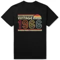 Retro 60s Clothes Vintage Made in 1966 All Original Parts T Shirts Men Husband Dad Birthday Gifts Tee Shirt Born in 1966 T-shirt. 