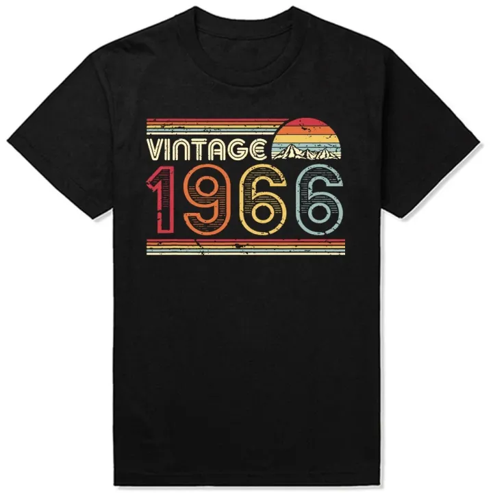 Retro 60s Clothes Vintage Made in 1966 All Original Parts T Shirts Men Husband Dad Birthday Gifts Tee Shirt Born in 1966 T-shirt