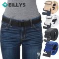 Men Elastic Belt Stretch Invisible Waist Belt Women Adjustable Free Security Check Shirt Stay Black Plastic Buckle Waistband.