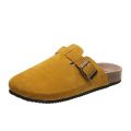 Shevalues New Boston Clogs Slippers For Women Men Cork Footbed Sandals Female Suede Mules Slides With Arch Support Beach Shoes.