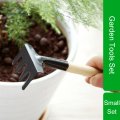 3 pcs Set Mini Gardening Tools Wood Handle Potted Plants Shovel Rake Spade From Garden Hub. 
