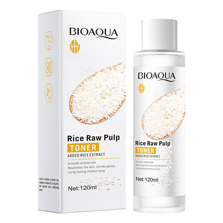 BIOAQUA Smooth Skin Moisturizing Rice Raw Pulp Face Toner- 120ml
