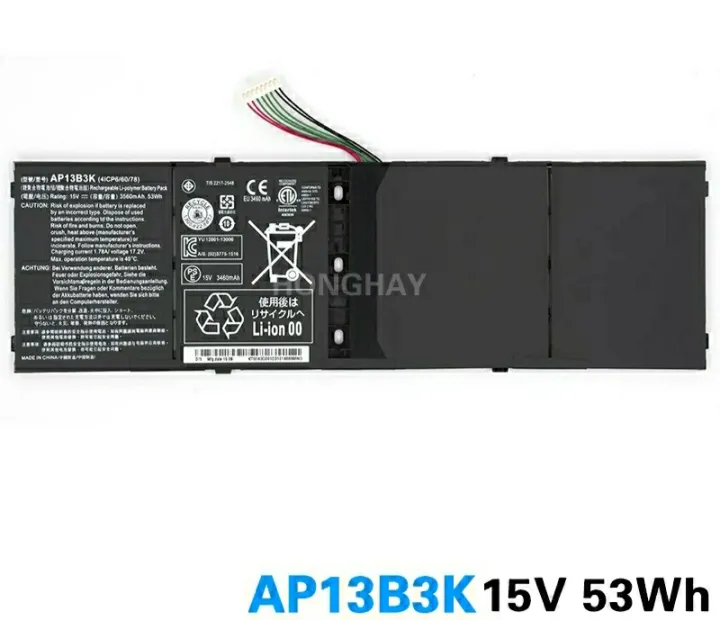 Acer Laptop AP13B8K 3560mAh 15.2V For Acer Aspire V5 M5-583P V5-572P V5-572G - View #3