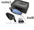 Handle End side mirror Looking Glass For Motorcycle, Rearview Luxury Mirror Universal Model. Carbon Black 2 Pcs. 
