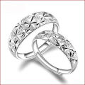 Weihua silver-plated rings wholesale couple rings temperament women's hands decorated with stars women's rings opening men and women.