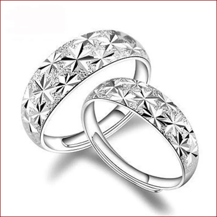 Weihua%20silver-plated%20rings%20wholesale%20couple%20rings%20temperament%20women's%20hands%20decorated%20with%20stars%20women's%20rings%20opening%20men%20and%20women%20-%20Image%205