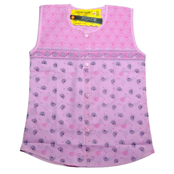 (4-5 Years) Kids Summer Stylish Sleeve less Cotton Fotua Soft Pleated Cotton Fabric
