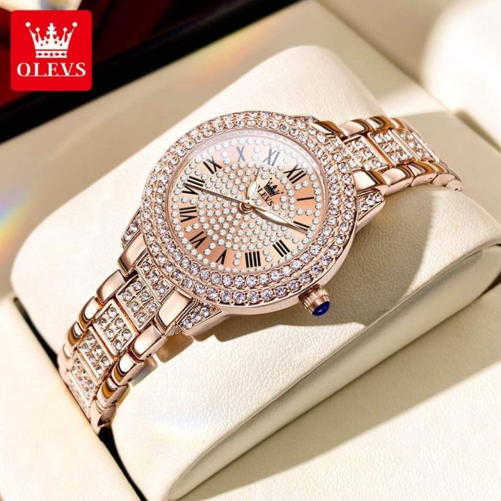 Olevs%20Stainless%20Steel%20Strap%20&%20Alloy%20Case%20Classic%20Analog%20Quartz%20Wristwatch%20for%20Women%20%E2%80%93%20Ladies%20Watch%20Gift%20Model%209943%20-%20Image%203