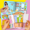Dollhouse girl dress up quiet book bean bean book children's puzzle kindergarten handmade diy finished toys. 