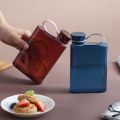 500ML Creative Matte Flat Plastic Water Bottle A5 Outdoor Sport Portable Bottle Notebook Kettle Bottle for Male and Female. 
