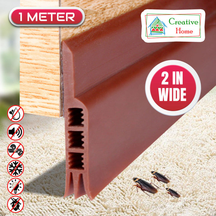 Premium Silicone Insulation Adhesive Door Bottom Seal Strip For Weather Stripping Sound-proof, Windproof Dust Stopper for Door & Sliding Windows