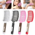 Boar Hair Brush Hair Comb Curved Vented Styling Hairbrush Detangling Thick Hair Massage Blow Drying Brush Hairbush Comb for Hair.