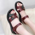 Mom sandals women's summer women's shoes comfortable soft soles for the elderly and grandma non-slip shoes for middle-aged ladies and middle-aged people. 