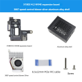 NAMUNY For 5 PCIe to M.2 NVMe HAT+Radiator+Case SSD MINI Adapter Board for 2242 2230 NVMe SSD Expansion Board. 