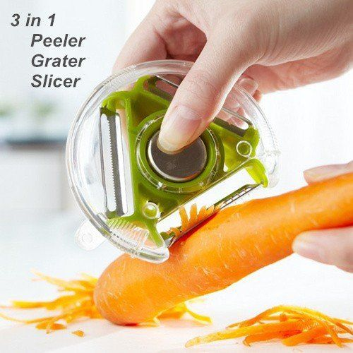 3 in 1 Magic Trio Peeler Set Slicer Stainless Steel Peeler Shredder Julienne Cutter Multi Peel Blade Grater Kitchen Tool