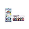 Camel Water-Based Glass Colors Set – 6 Assorted Shades, 10 ml Each.