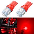 2 Pieces 5 LED SMD Parking Bulb 12v Package Universal Motorcycle Car Indicator Bright Lamp - Red. 