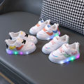 Size 21-30 Girl Glowing Sneakers Children Led Casual Shoes Boys Led Slippers Luminous Sneakers for Girls Wedding Shoes.