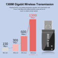 1300mbps Mini Usb Wifi Adapter Dual Band Wifi Network 5g 2.4ghz Wireless Ac Usb Adapter Wireless External For Pc. 