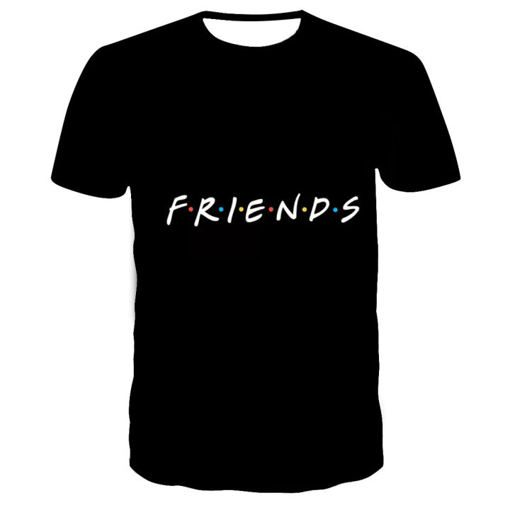 Friends Tv Show Tshirt Men Women T-shirts Tops Femme Clothes Female T-shirt Harajuku Summer Children Girls Streetwear T-shirts