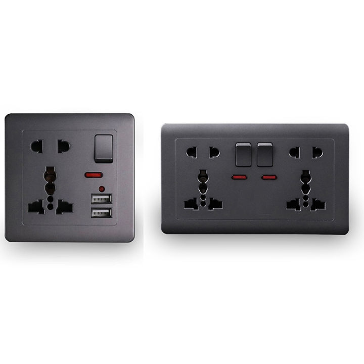EU%20Standard%20Usb%20Socket%20Gray%20Embedded%20Panel%20Wall%20Power%20Socket%20Tetuo%20-%20Image%202