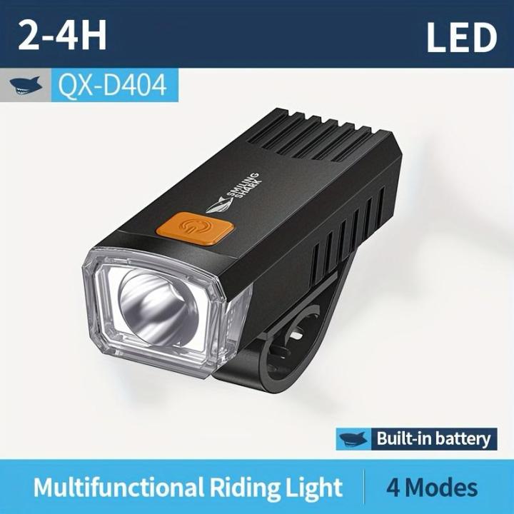 Smiling%20Shark%20QXD404%20Bright%20bicycle%20lights%20LED%20Bicycle%20lights%20High%20Capacity%20Battery%204Mode%20Type-c%20Rechargeable%20Waterproof,%20outdoor%20Ride%20at%20night%20-%20Image%203